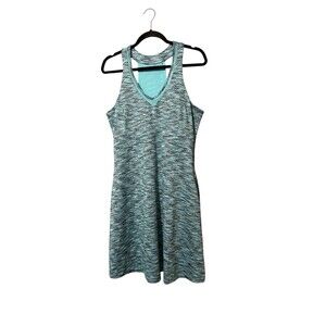 MPG Athletic Dress Blue Space Dye Cutout Racerback Stretch Large